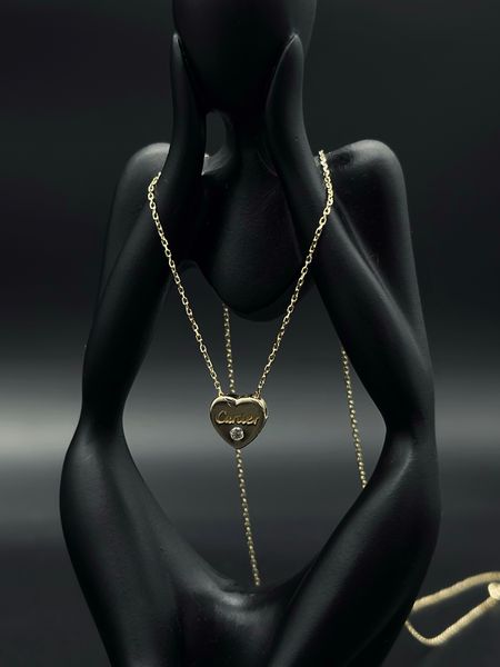 Набор женских украшений "Сердце" с подвески и сережек 585 пробы 0016-2 фото