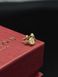 Жіночі золоті сережки "Серце" з фіанітом 585 проби 0016-1 фото 3