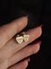 Жіночі золоті сережки "Серце" з фіанітом 585 проби 0016-1 фото 1