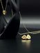 Жіночі золоті сережки "Серце" з фіанітом 585 проби 0016-1 фото 5