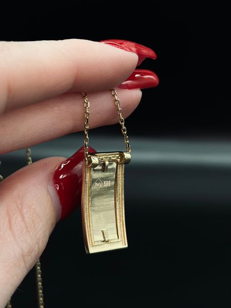 Женская золотая цепочка с жетоном 585 пробы 0020 фото